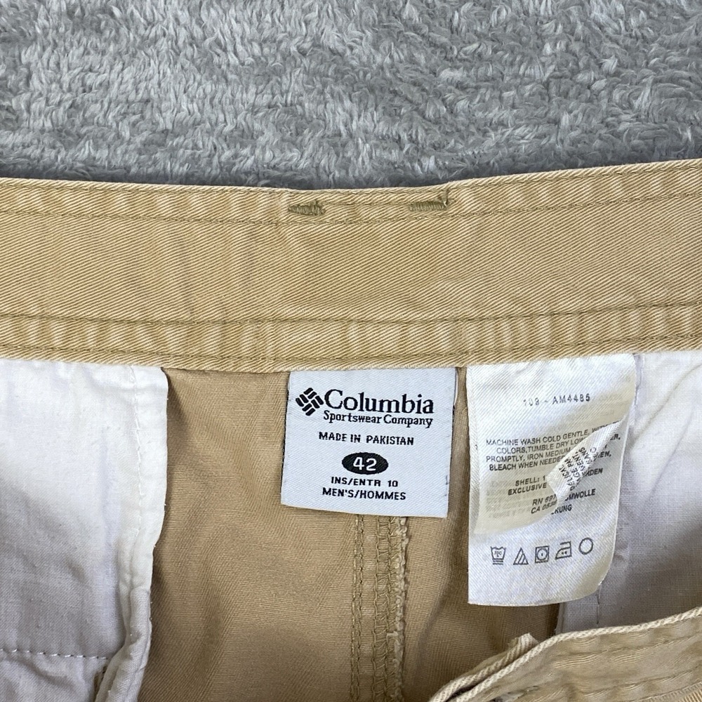 Columbia Shorts Men Beige Sz 42 100% Cotton Cargo Utility Casual Outdoors Hiking - Picture 11 of 12